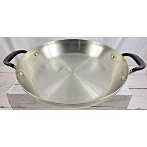 KitchenAid Wok, 12 in. 5 Ply Clad Stainless Steel, Dual Coated Handles, DW Safe